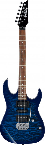 Ibanez GRX70QA-TBB, E-Gitarre, Transparent Blue Burst